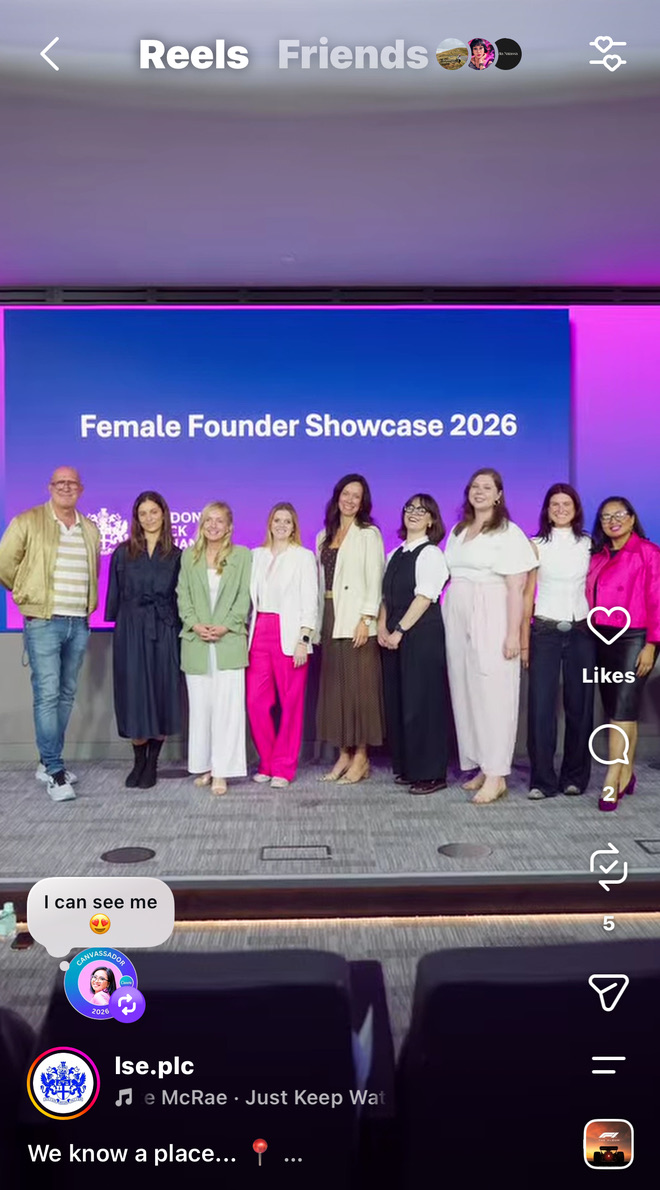 Rebecca Leppard with participants at the Female Founder Showcase 2026